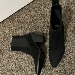 Nordstrom BP Black Heeled Booties size 7.5 NWOT